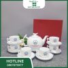 Bộ ấm chén bưởi cành in logo