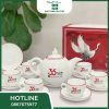 Quà tặng ấm chén chóp lửa in logo