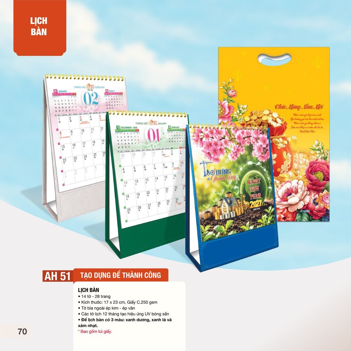 Lịch Để Bàn 2027 AH Mẫu AH51 (12 x 18 cm) Tổng Kho Phân Phối Chiết Khấu Sâu 48% Lịch Để Bàn 2027 AH Mẫu AH51 (12 x 18 cm) Tổng Kho Phân Phối Chiết Khấu Sâu 48% in logo doanh nghiệp quà tặng Tết tại Tổng Kho Quà Tặng 999