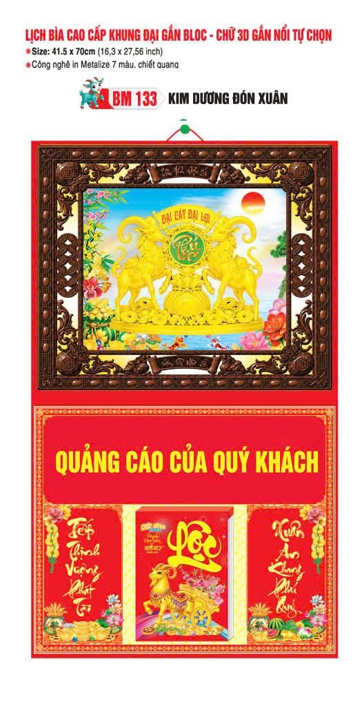 Bìa Lịch Treo Gắn Bloc Ba Nhất Ba Nhất 2027 BN146 Tổng Kho Phân Phối Chiết Khấu Sâu 48%