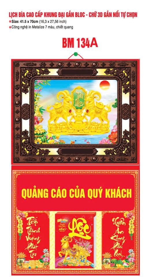 Bìa Lịch Treo Gắn Bloc Ba Nhất Ba Nhất 2027 BN149 Tổng Kho Phân Phối Chiết Khấu Sâu 48%