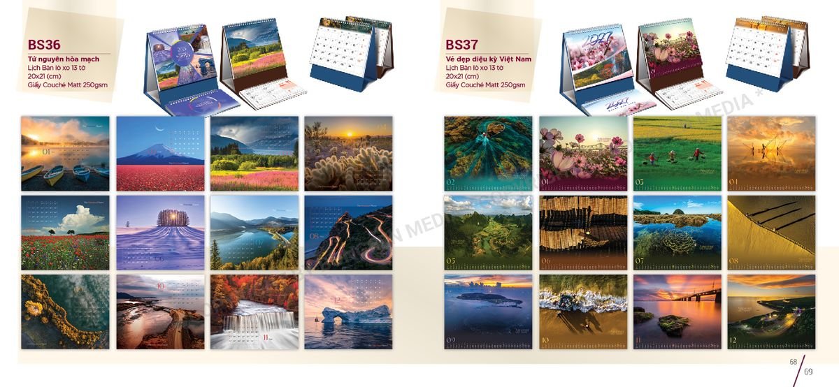 Lịch Để Bàn Nghệ Thuật 2027 Bông Sen BS35 Tổng Kho Phân Phối Chiết Khấu Sâu 48%