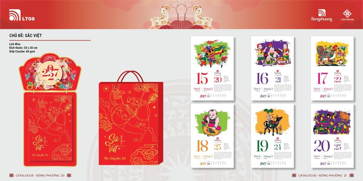 Lịch Bloc Đông Phương 2027 DP09 Tổng Kho Phân Phối Chiết Khấu Sâu 48%