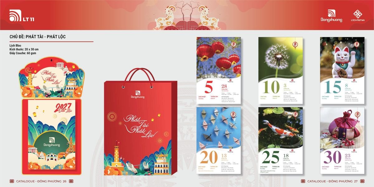 Lịch Bloc Đông Phương 2027 DP12 Tổng Kho Phân Phối Chiết Khấu Sâu 48%