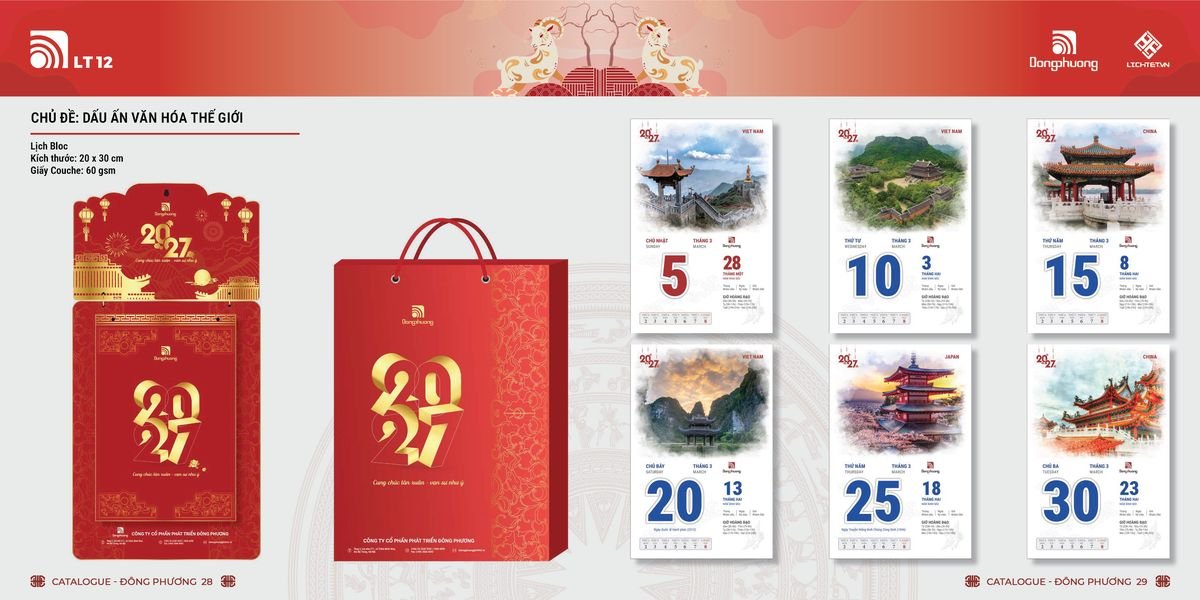Lịch Bloc Đông Phương 2027 DP13 Tổng Kho Phân Phối Chiết Khấu Sâu 48%