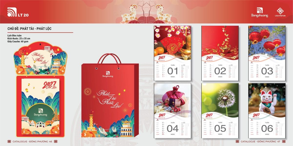 Lịch Bloc Đông Phương 2027 DP22 Tổng Kho Phân Phối Chiết Khấu Sâu 48%