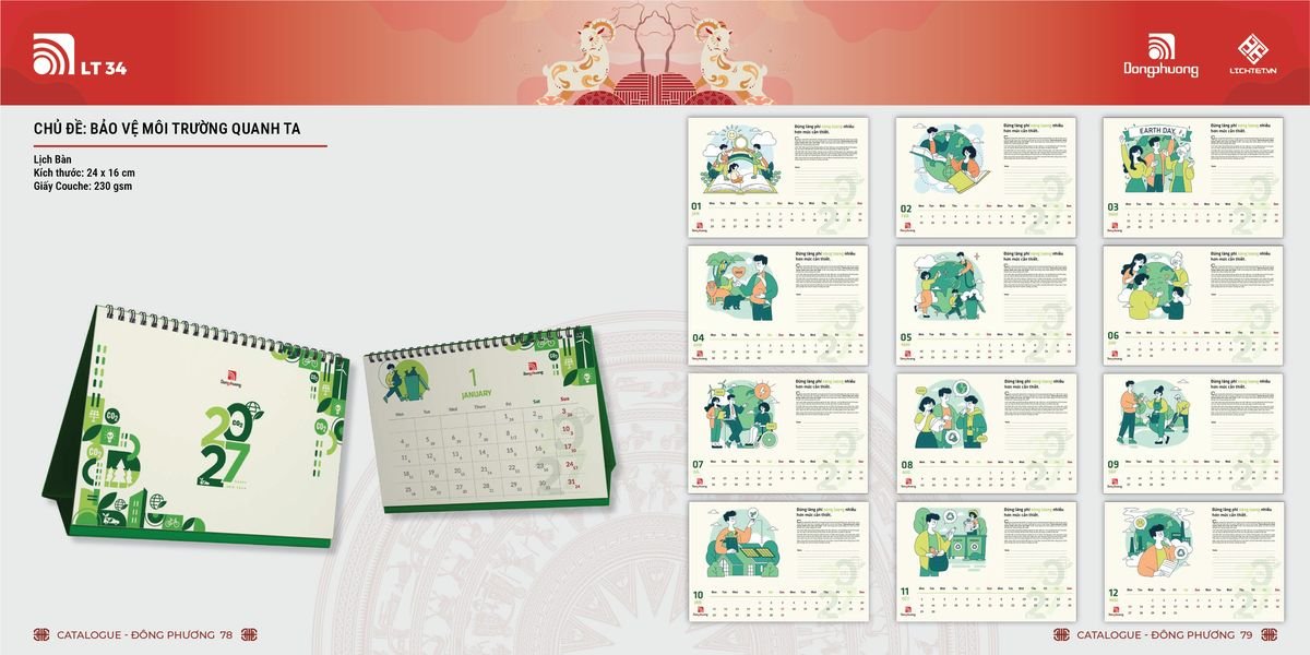 Lịch Bloc Đông Phương 2027 DP38 Tổng Kho Phân Phối Chiết Khấu Sâu 48%