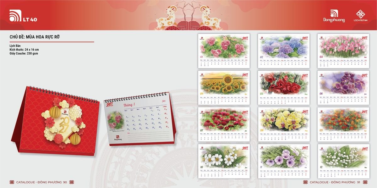 Lịch Bloc Đông Phương 2027 DP44 Tổng Kho Phân Phối Chiết Khấu Sâu 48%