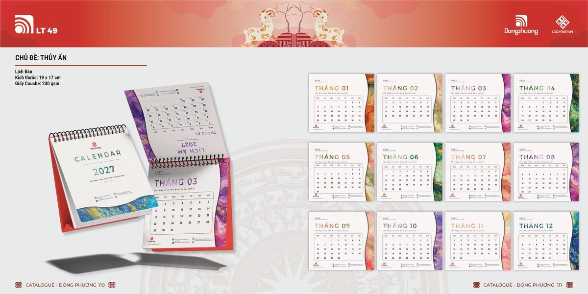 Lịch Bloc Đông Phương 2027 DP54 Tổng Kho Phân Phối Chiết Khấu Sâu 48%