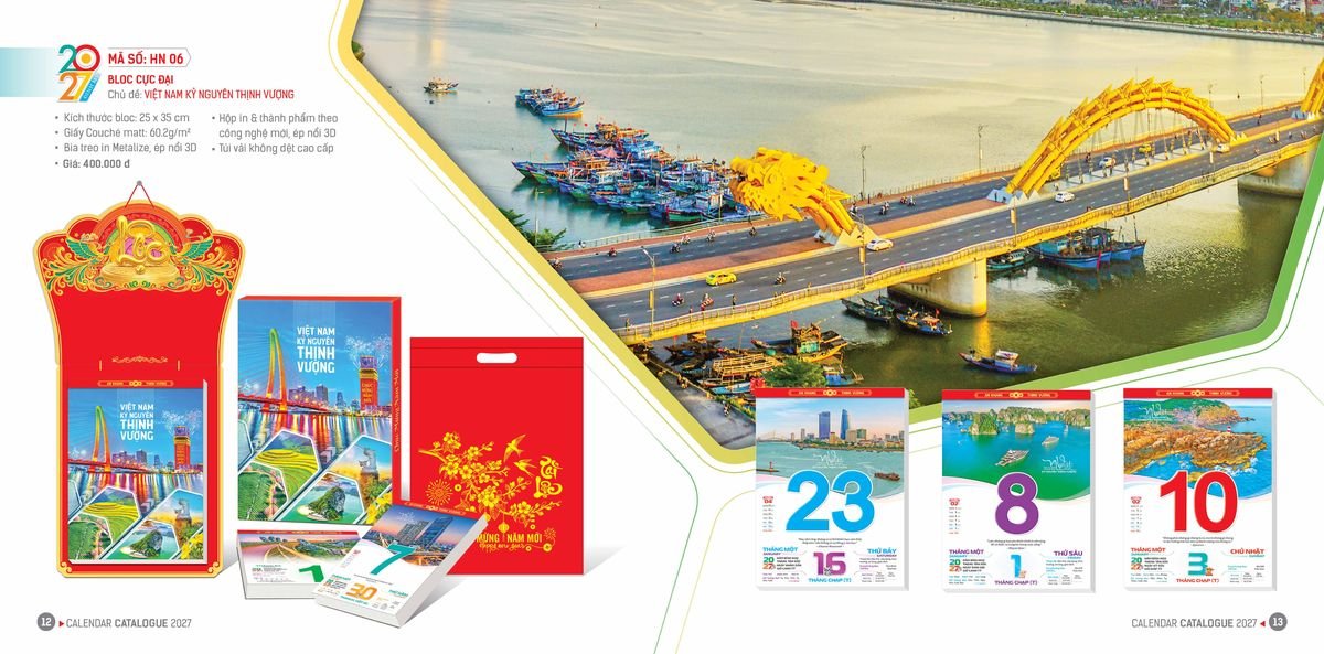 Lịch Bloc Hoa Niên 2027 Đông Phương DPHN05 Tổng Kho Phân Phối Chiết Khấu Sâu 48%