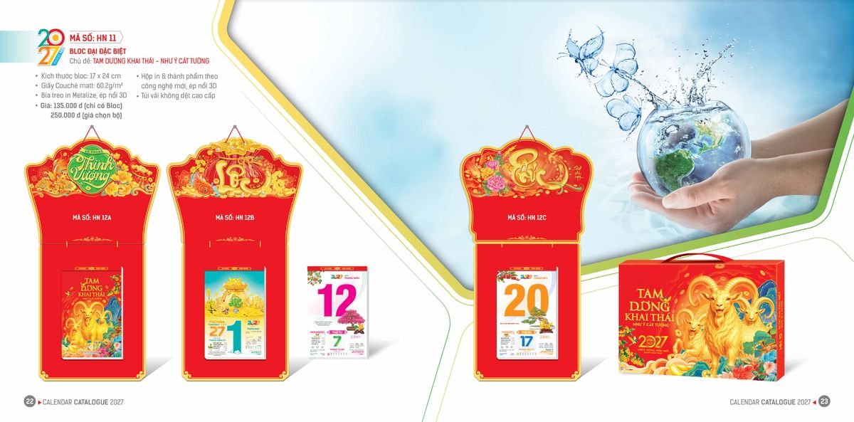 Lịch Bloc Hoa Niên 2027 Đông Phương DPHN10 Tổng Kho Phân Phối Chiết Khấu Sâu 48%