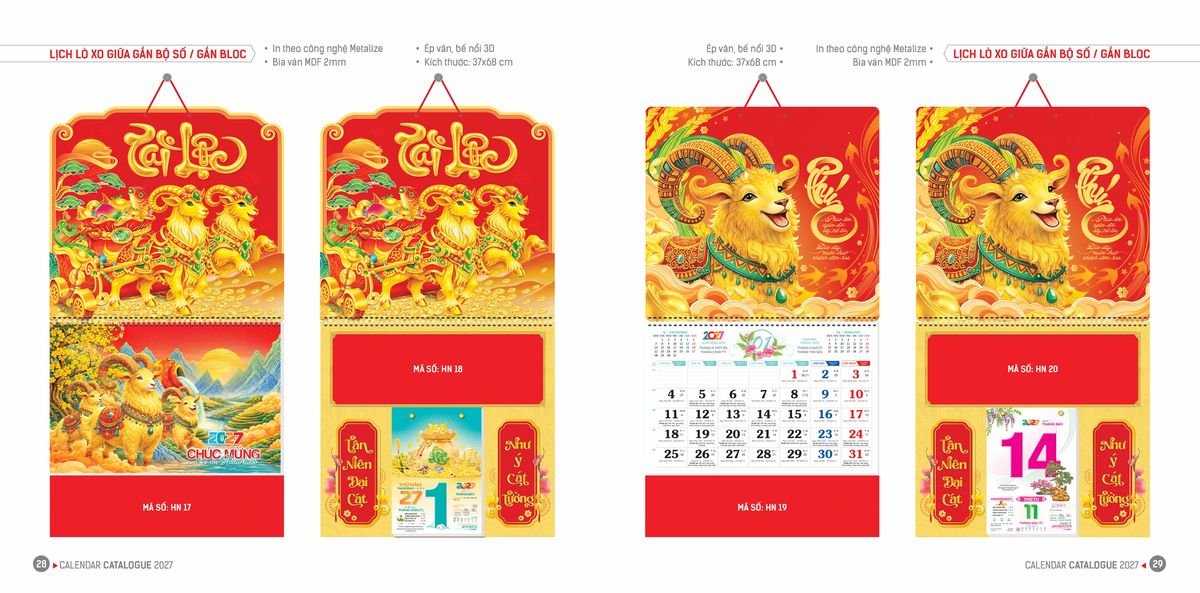 Lịch Bloc Hoa Niên 2027 Đông Phương DPHN13 Tổng Kho Phân Phối Chiết Khấu Sâu 48%