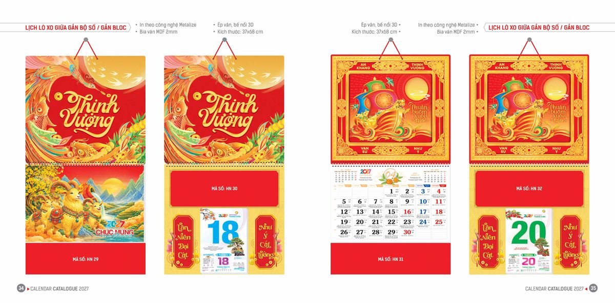 Lịch Bloc Hoa Niên 2027 Đông Phương DPHN16 Tổng Kho Phân Phối Chiết Khấu Sâu 48%
