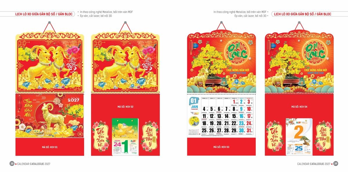 Lịch Bloc Hoa Niên 2027 Đông Phương DPHN18 Tổng Kho Phân Phối Chiết Khấu Sâu 48%