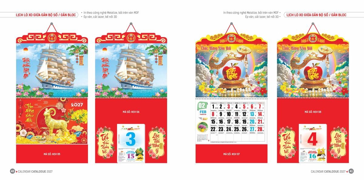 Lịch Bloc Hoa Niên 2027 Đông Phương DPHN19 Tổng Kho Phân Phối Chiết Khấu Sâu 48%