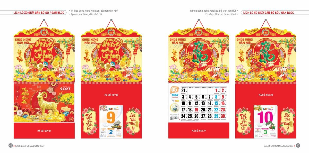 Lịch Bloc Hoa Niên 2027 Đông Phương DPHN22 Tổng Kho Phân Phối Chiết Khấu Sâu 48%