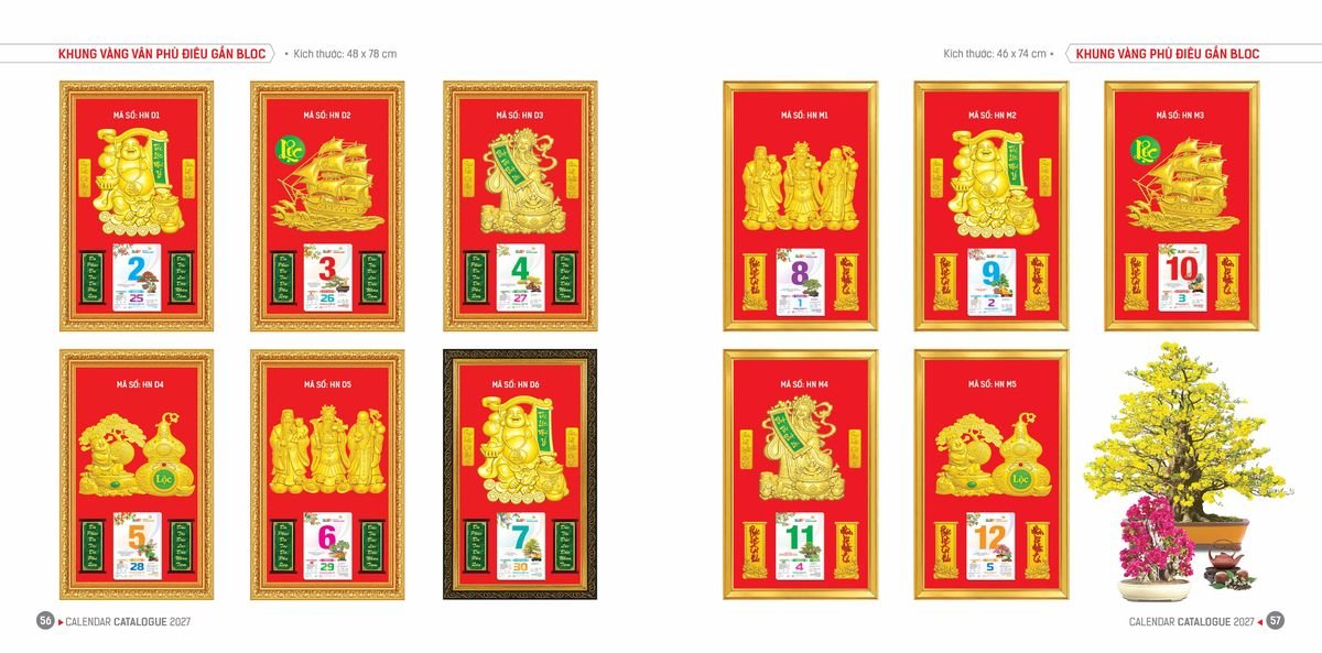 Lịch Bloc Hoa Niên 2027 Đông Phương DPHN27 Tổng Kho Phân Phối Chiết Khấu Sâu 48%