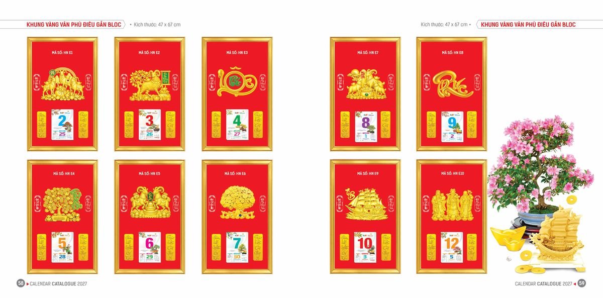Lịch Bloc Hoa Niên 2027 ĐP DPHN28 Tổng Kho Phân Phối Chiết Khấu Sâu 48%