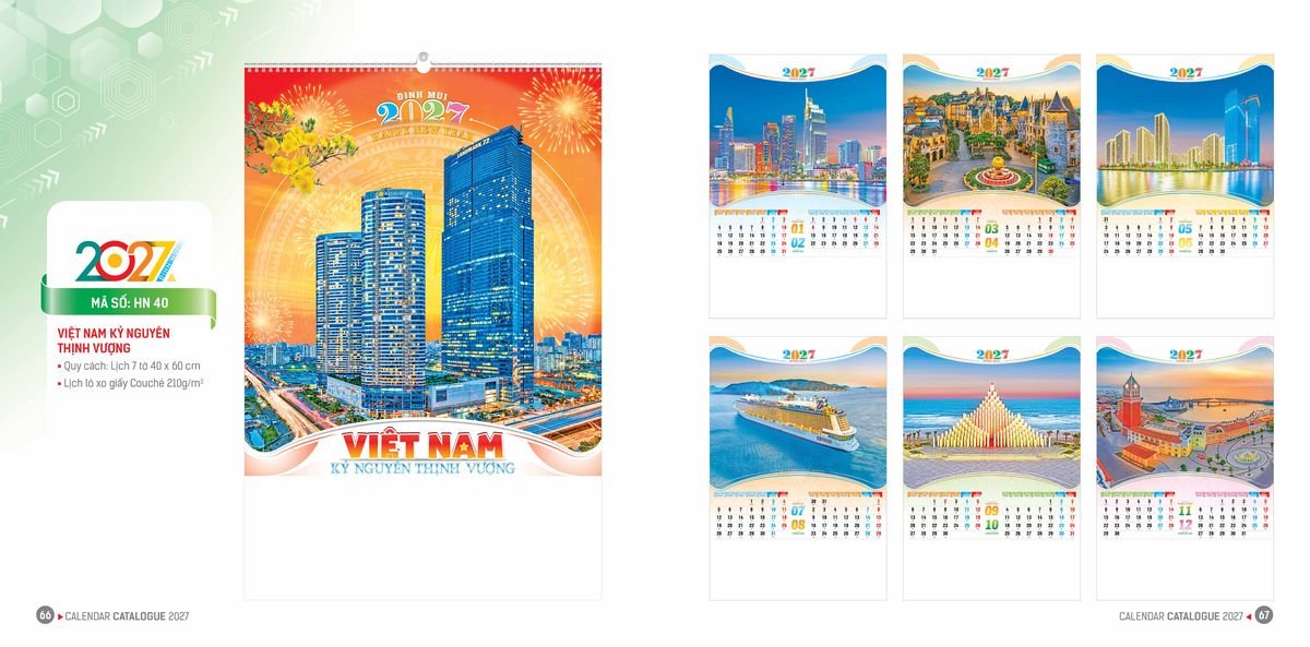 Lịch Bloc Hoa Niên 2027 ĐP DPHN32 Tổng Kho Phân Phối Chiết Khấu Sâu 48%