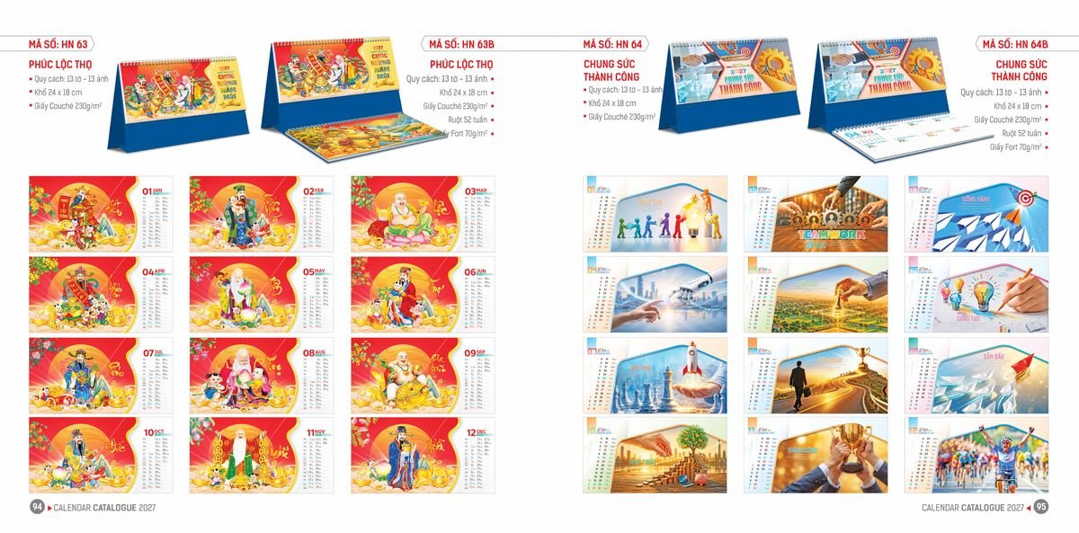 Lịch Bloc Hoa Niên 2027 Đông Phương DPHN46 Tổng Kho Phân Phối Chiết Khấu Sâu 48%