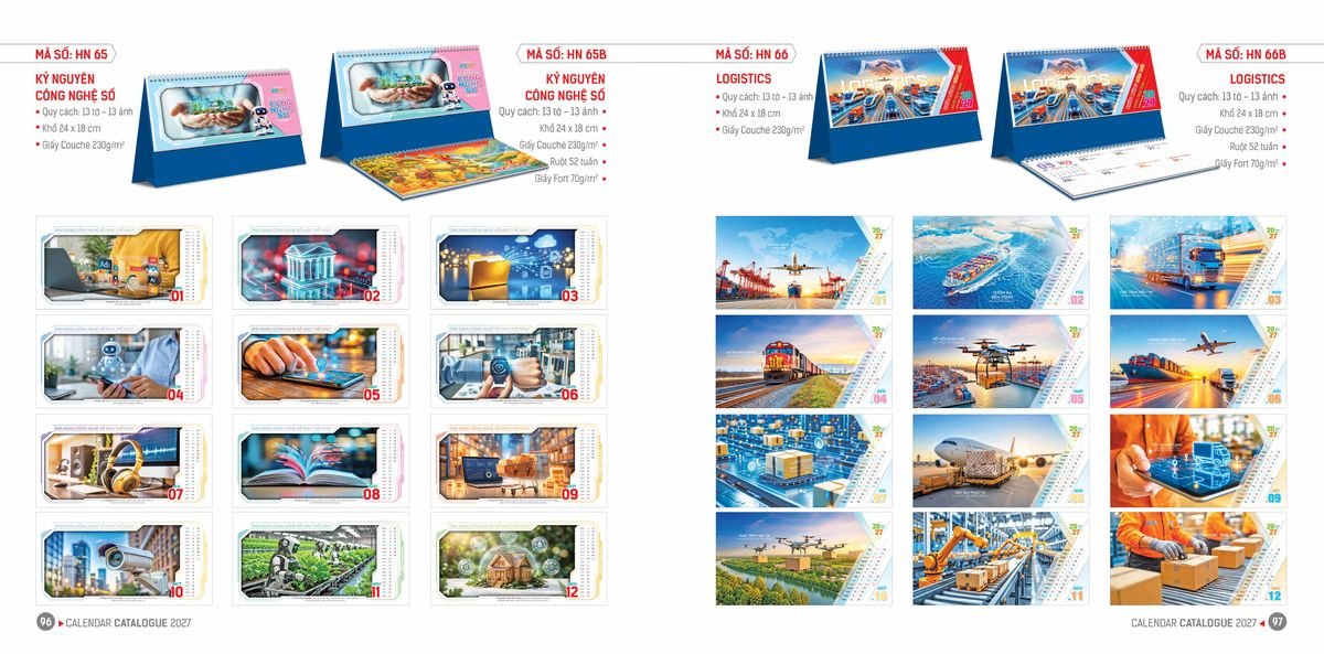 Lịch Bloc Hoa Niên 2027 Đông Phương DPHN47 Tổng Kho Phân Phối Chiết Khấu Sâu 48%
