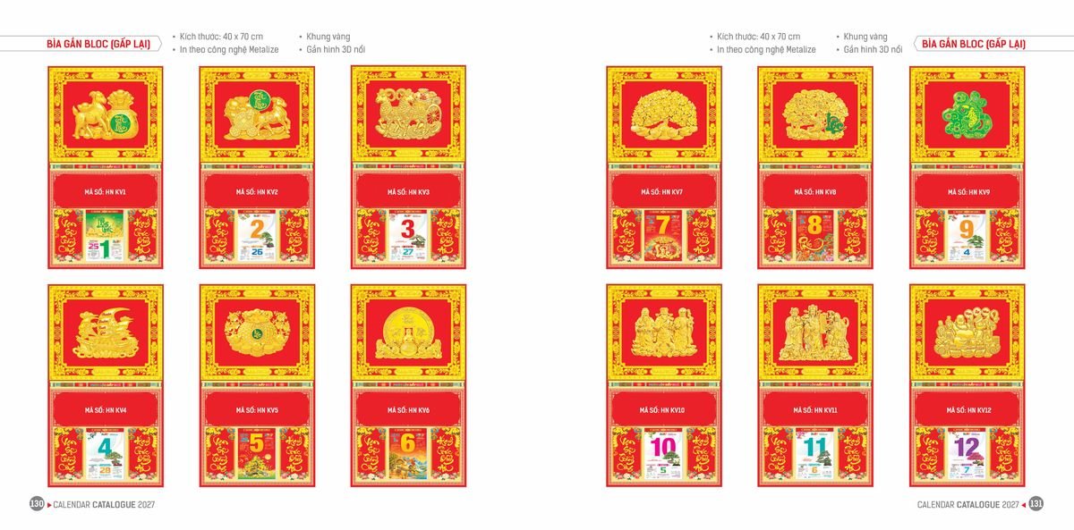 Lịch Bloc Hoa Niên 2027 Đông Phương DPHN64 Tổng Kho Phân Phối Chiết Khấu Sâu 48%