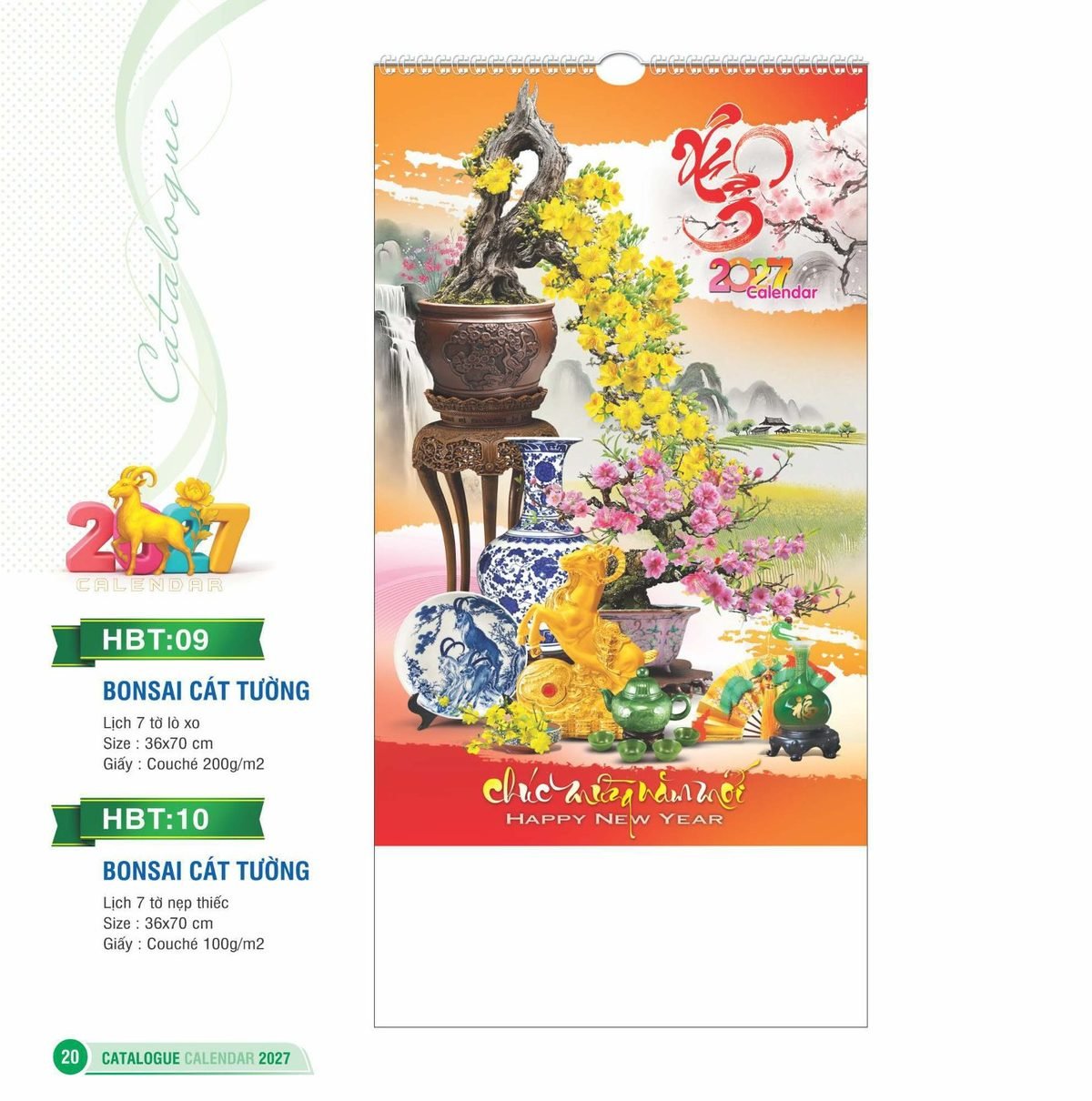 Lịch Treo Tường Lò Xo 2027 HBT Mẫu HBT09 (36 x 70cm) Tổng Kho Phân Phối Chiết Khấu Sâu 48% Lịch Treo Tường Lò Xo 2027 HBT Mẫu HBT09 (36 x 70cm) Tổng Kho Phân Phối Chiết Khấu Sâu 48% in logo doanh nghiệp quà tặng Tết tại Tổng Kho Quà Tặng 999