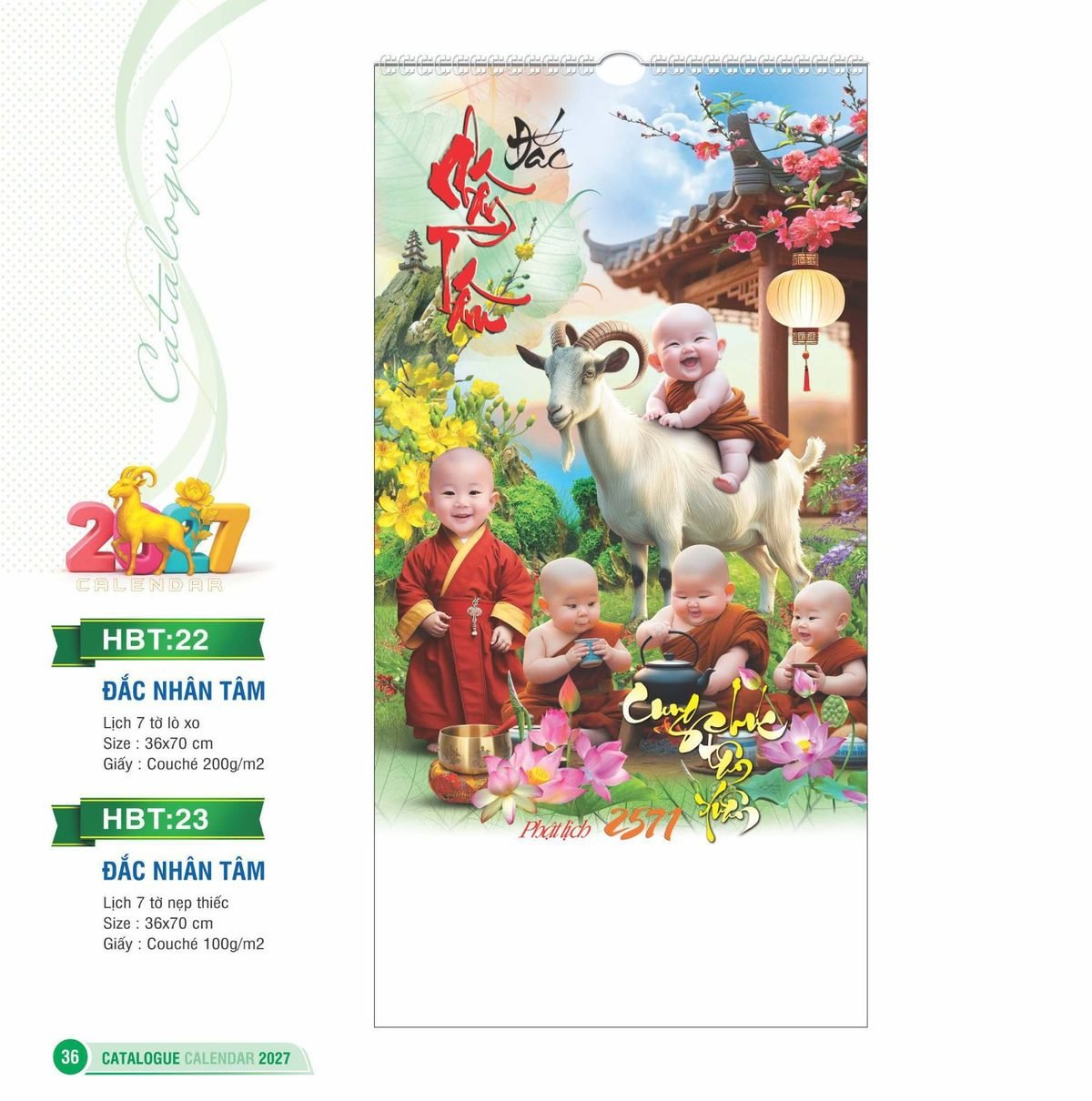 Lịch Treo Tường Lò Xo 2027 HBT Mẫu HBT23 (36 x 70cm) Tổng Kho Phân Phối Chiết Khấu Sâu 48% Lịch Treo Tường Lò Xo 2027 HBT Mẫu HBT23 (36 x 70cm) Tổng Kho Phân Phối Chiết Khấu Sâu 48% in logo doanh nghiệp quà tặng Tết tại Tổng Kho Quà Tặng 999