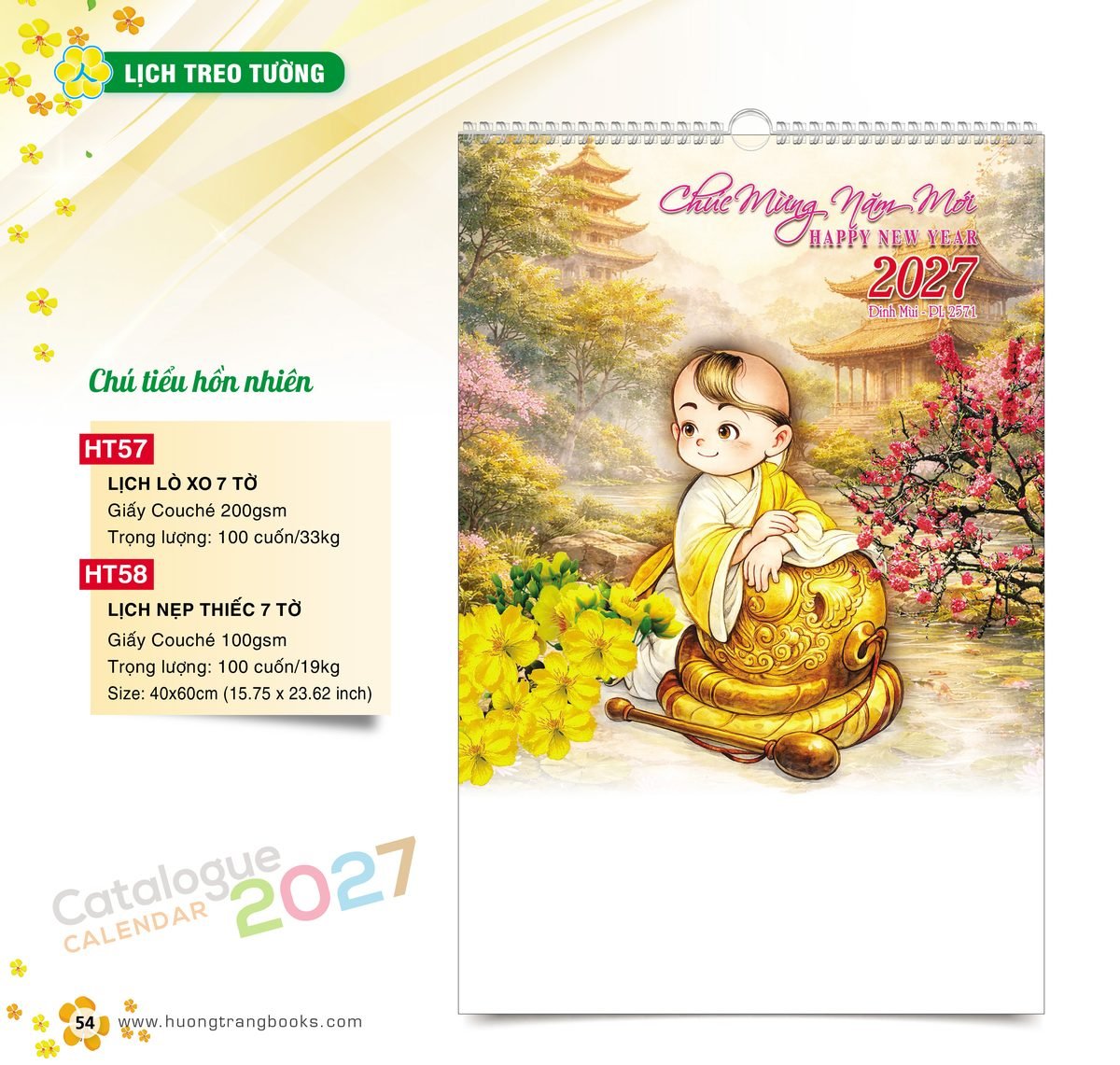 Lịch Treo Tường 2027 HT Mẫu HT57 (40 x 60cm) Tổng Kho Phân Phối Chiết Khấu Sâu 48% Lịch Treo Tường 2027 HT Mẫu HT57 (40 x 60cm) Tổng Kho Phân Phối Chiết Khấu Sâu 48% in logo doanh nghiệp quà tặng Tết tại Tổng Kho Quà Tặng 999