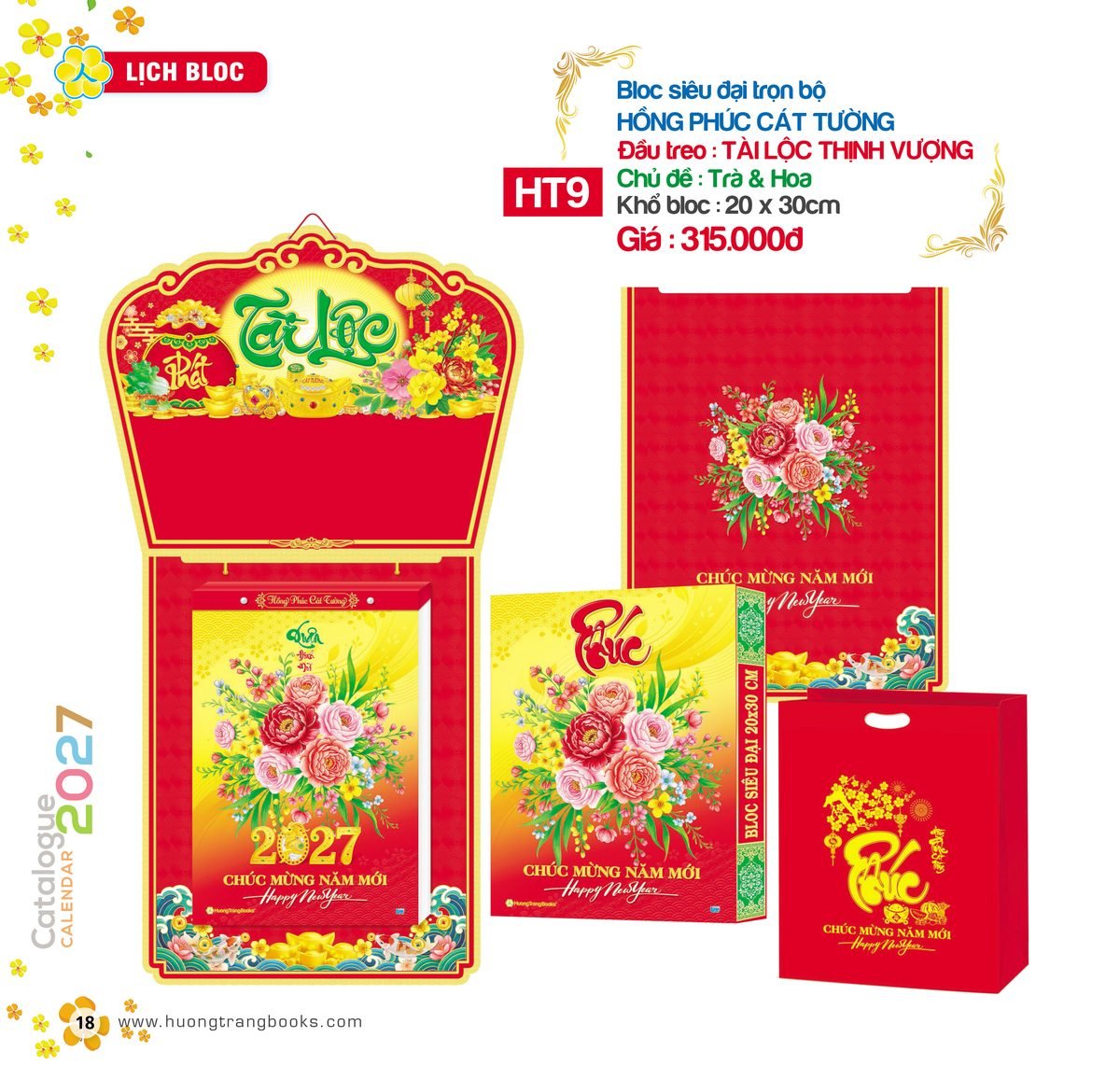 Lịch Bloc Siêu Đại 2027 HT Mẫu HT9 (20 x 30cm) Tổng Kho Phân Phối Chiết Khấu Sâu 48% Lịch Bloc Siêu Đại 2027 HT Mẫu HT9 (20 x 30cm) Tổng Kho Phân Phối Chiết Khấu Sâu 48% in logo doanh nghiệp quà tặng Tết tại Tổng Kho Quà Tặng 999