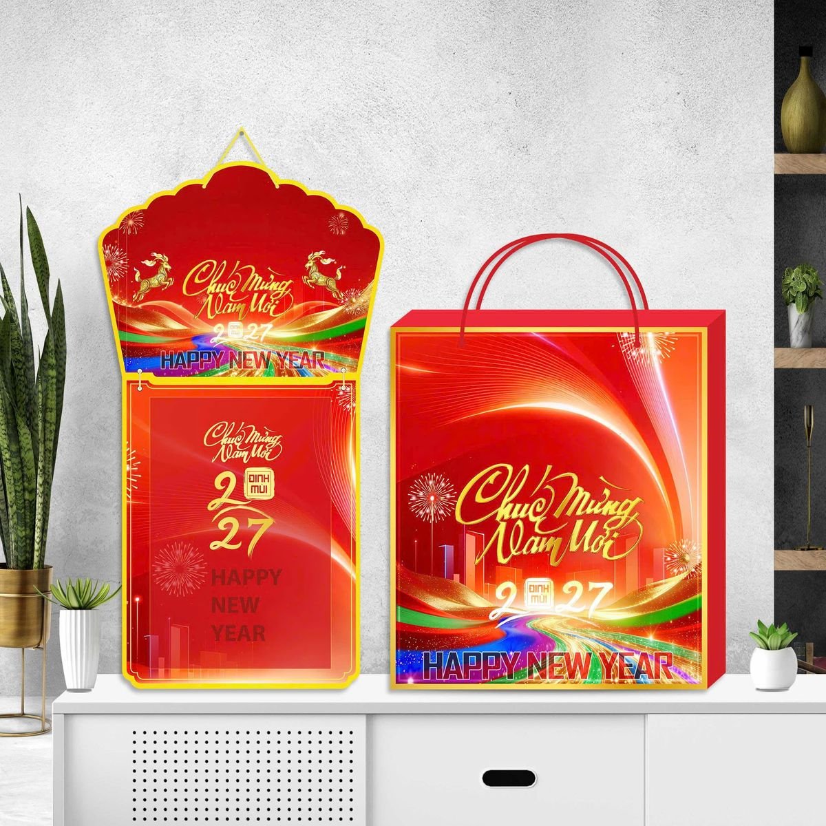 Lịch Khánh Gỗ Lamina 2 Đầu 2027 LM2D_063 - Tổng Kho Quà Tặng 999