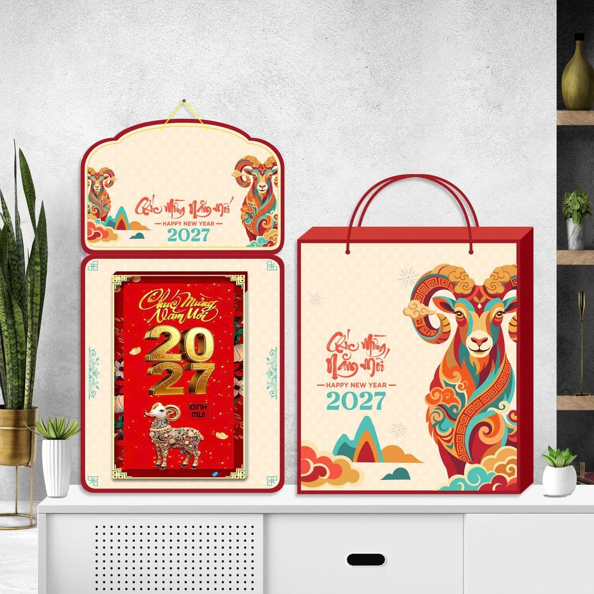 Lịch Khánh Gỗ Lamina 2 Đầu 2027 LM2D_064 - Tổng Kho Quà Tặng 999
