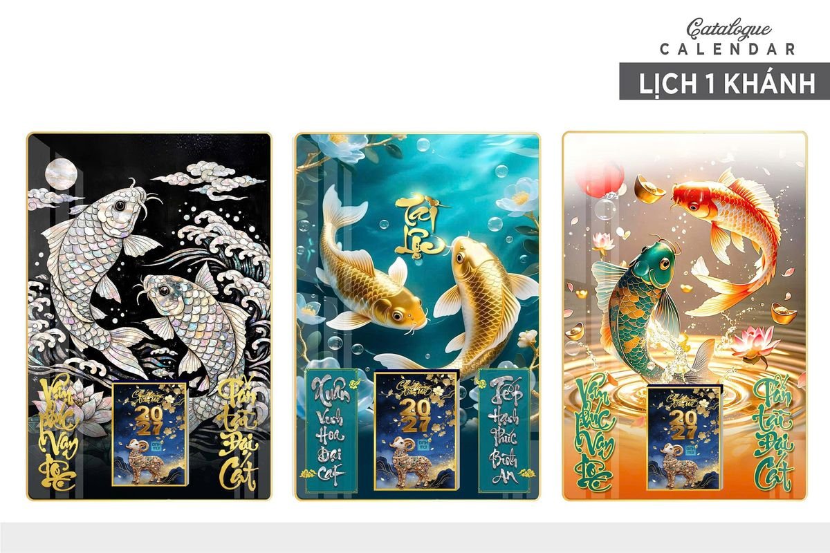 Lịch Gỗ Lamina Cao Cấp 40x60cm 2027 LM406_005 - Tổng Kho Quà Tặng 999
