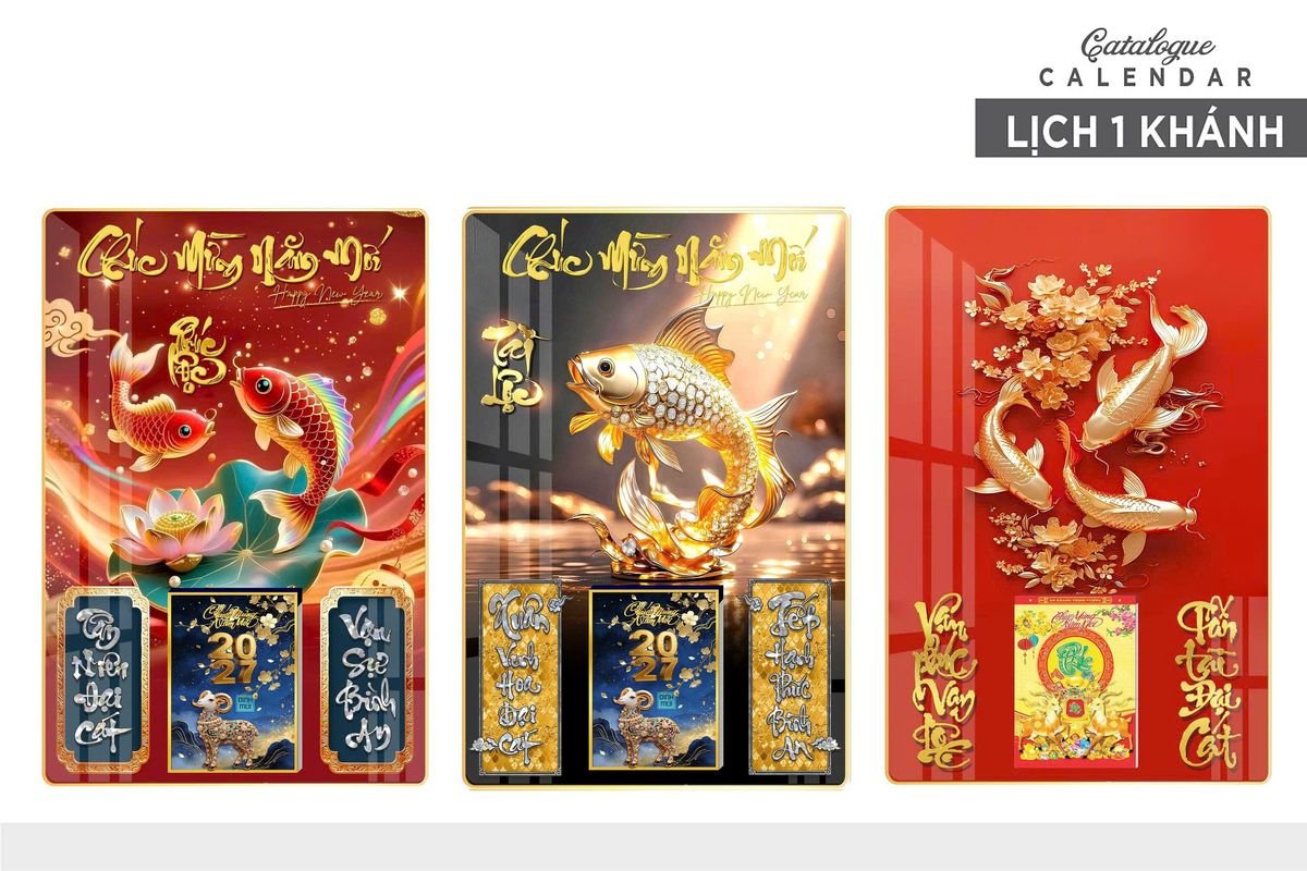 Lịch Gỗ Lamina Cao Cấp 40x60cm 2027 LM406_006 - Tổng Kho Quà Tặng 999