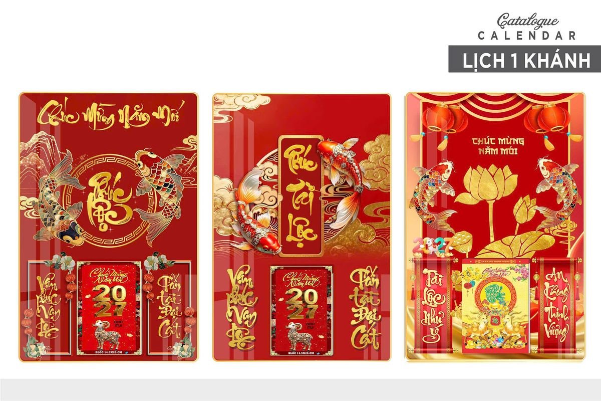 Lịch Gỗ Lamina Cao Cấp 40x60cm 2027 LM406_008 - Tổng Kho Quà Tặng 999