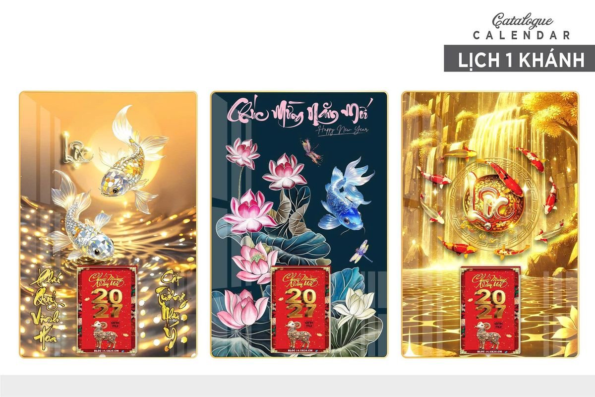 Lịch Gỗ Lamina Cao Cấp 40x60cm 2027 LM406_011 - Tổng Kho Quà Tặng 999