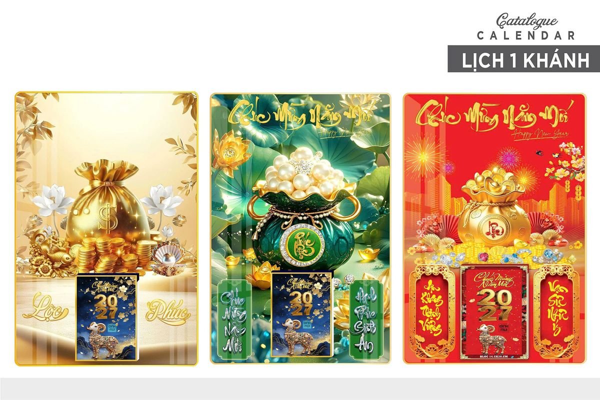 Lịch Gỗ Lamina Cao Cấp 40x60cm 2027 LM406_019 - Tổng Kho Quà Tặng 999