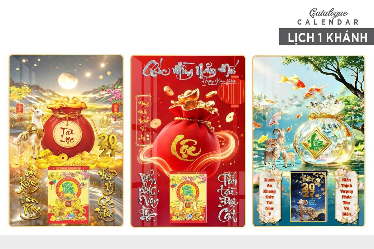 Lịch Gỗ Lamina Cao Cấp 40x60cm 2027 LM406_020 - Tổng Kho Quà Tặng 999