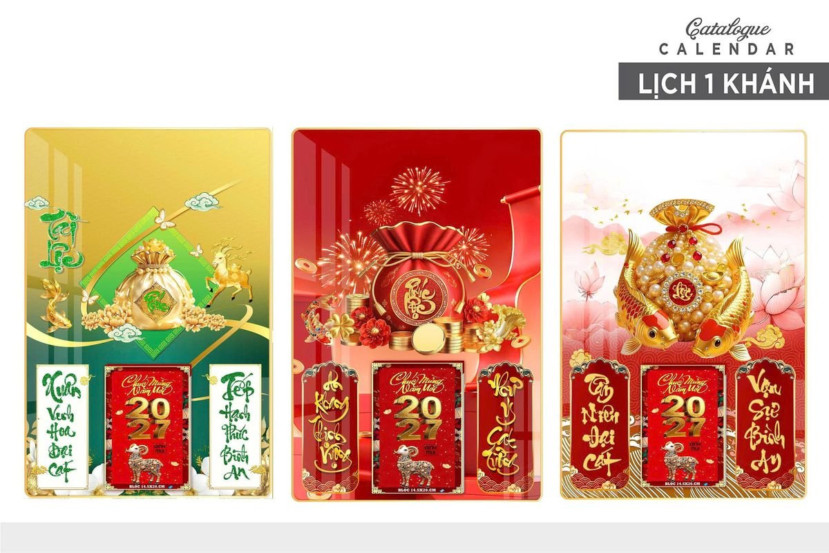 Lịch Gỗ Lamina Cao Cấp 40x60cm 2027 LM406_029 - Tổng Kho Quà Tặng 999