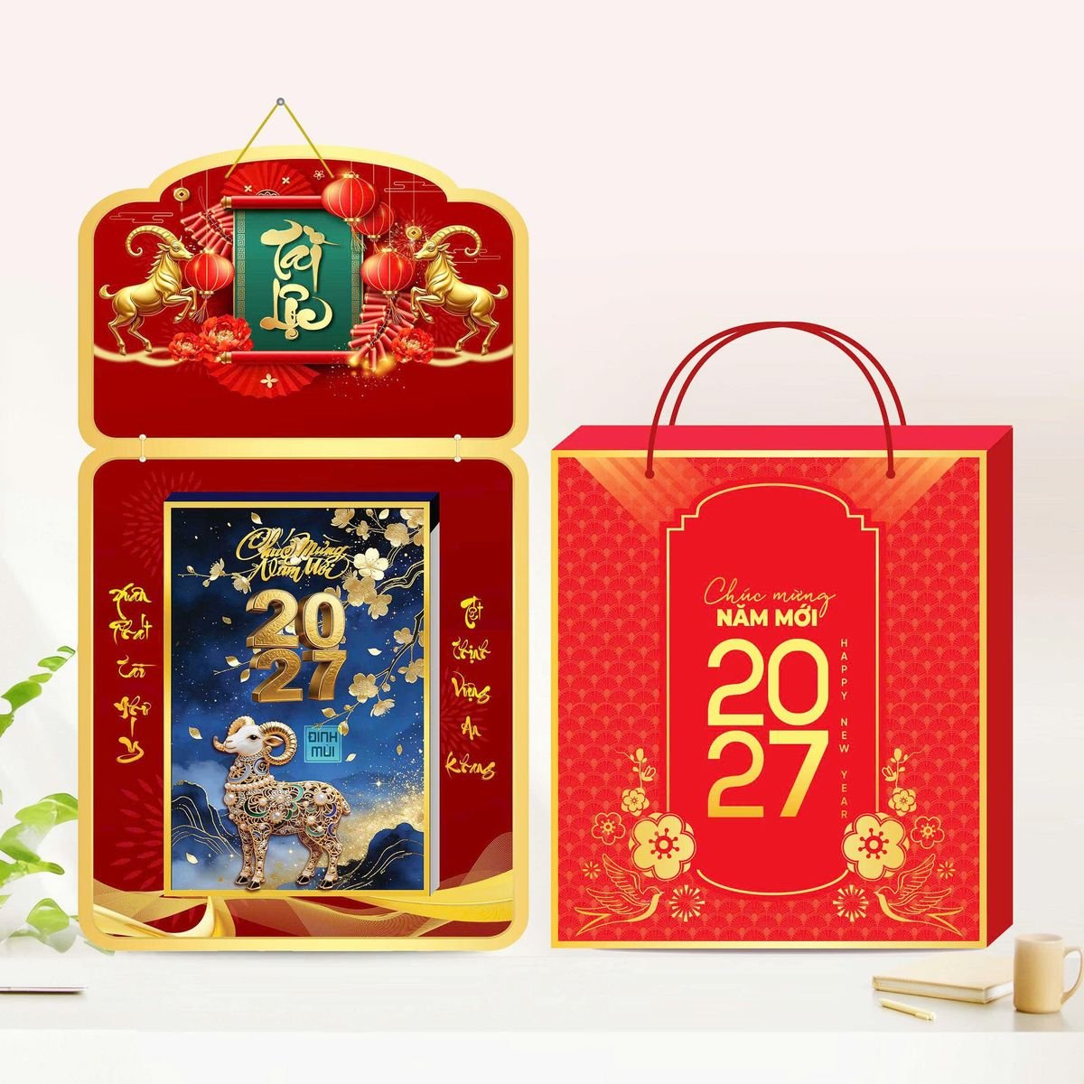 Lịch Gỗ Lamina Cao Cấp 40x60cm 2027 LM406_031 - Tổng Kho Quà Tặng 999