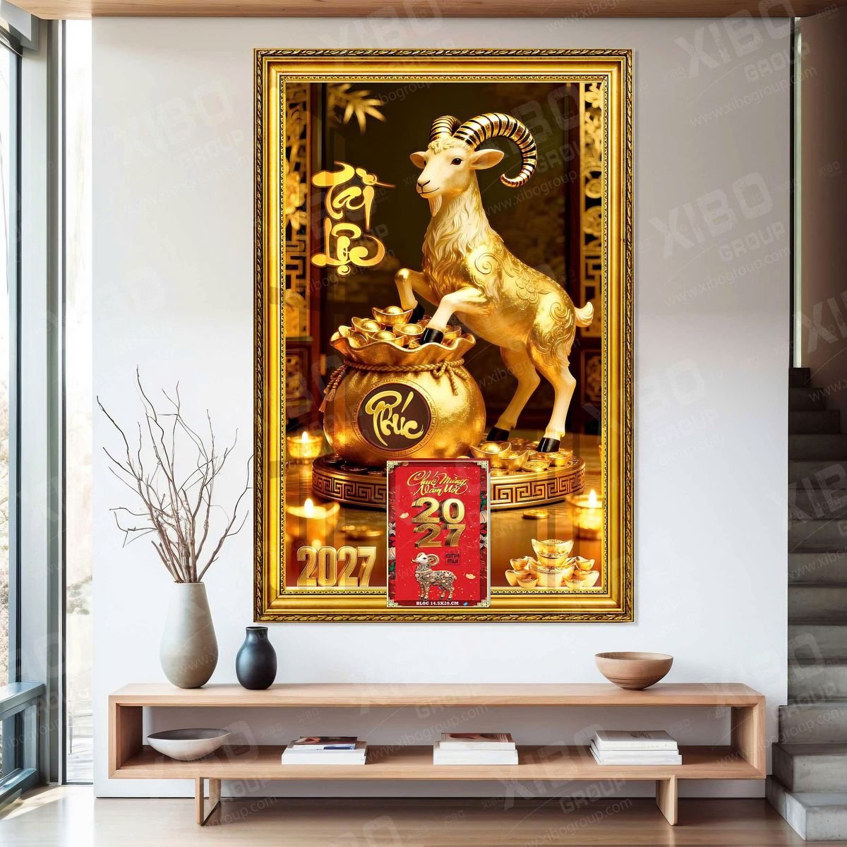 Lịch Gỗ Lamina Cao Cấp 40x60cm 2027 LM406_032 - Tổng Kho Quà Tặng 999