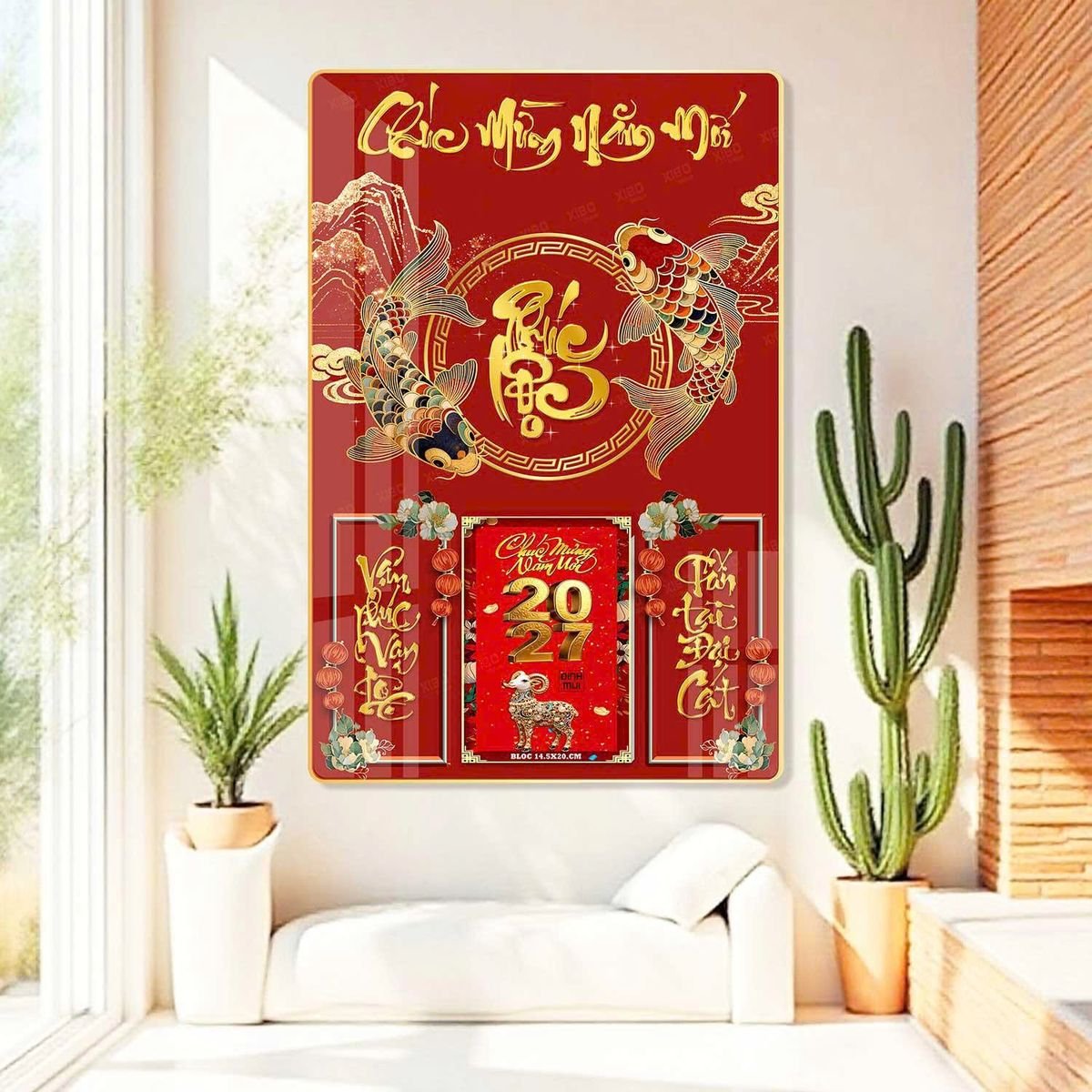 Lịch Gỗ Lamina Cao Cấp 40x60cm 2027 LM406_034 - Tổng Kho Quà Tặng 999