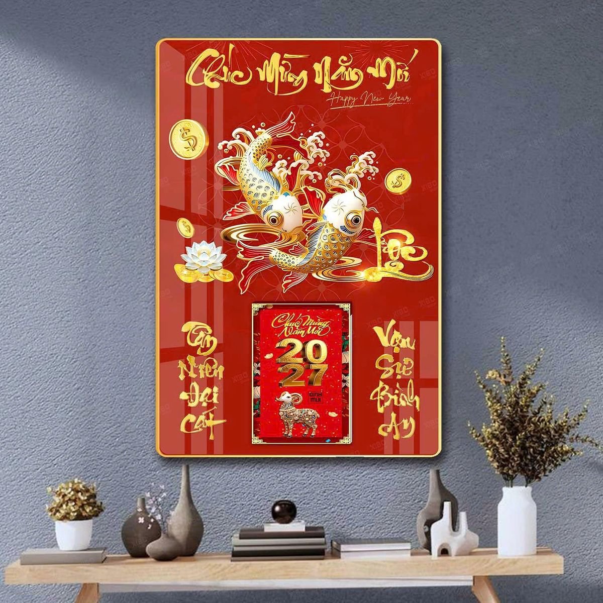 Lịch Gỗ Lamina Cao Cấp 40x60cm 2027 LM406_036 - Tổng Kho Quà Tặng 999