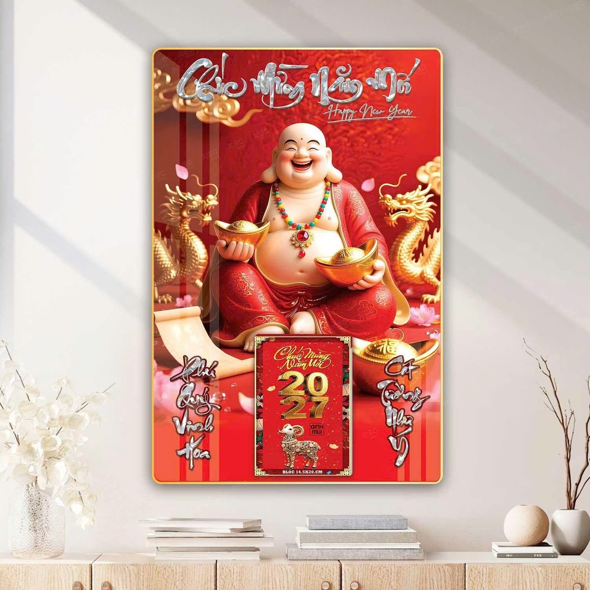 Lịch Gỗ Lamina Cao Cấp 40x60cm 2027 LM406_053 - Tổng Kho Quà Tặng 999