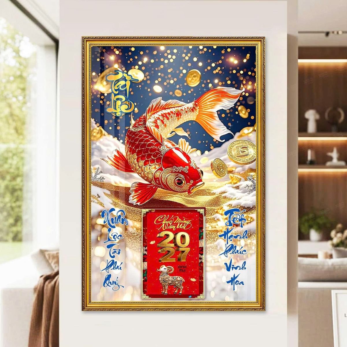 Lịch Gỗ Lamina Cao Cấp 40x60cm 2027 LM406_058 - Tổng Kho Quà Tặng 999