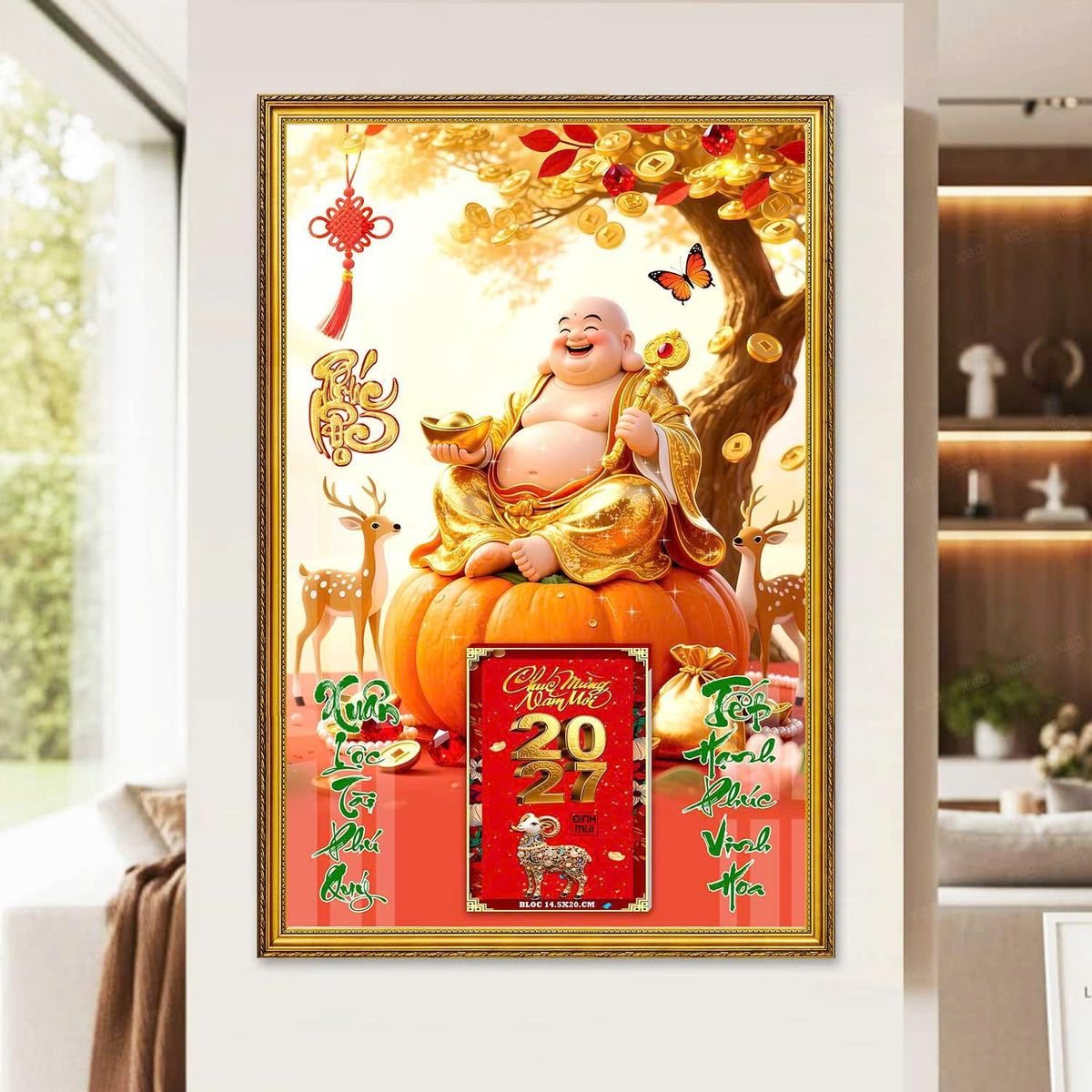 Lịch Gỗ Lamina Cao Cấp 40x60cm 2027 LM406_059 - Tổng Kho Quà Tặng 999