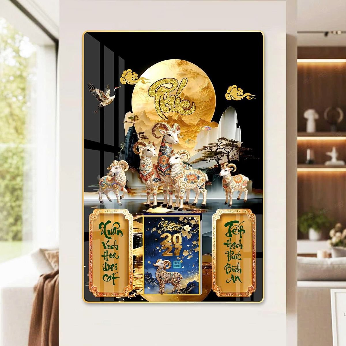 Lịch Gỗ Lamina Cao Cấp 40x60cm 2027 LM406_060 - Tổng Kho Quà Tặng 999