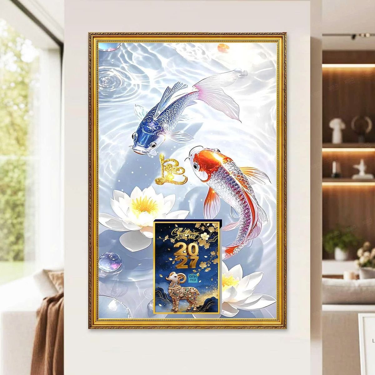 Lịch Gỗ Lamina Cao Cấp 40x60cm 2027 LM406_061 - Tổng Kho Quà Tặng 999