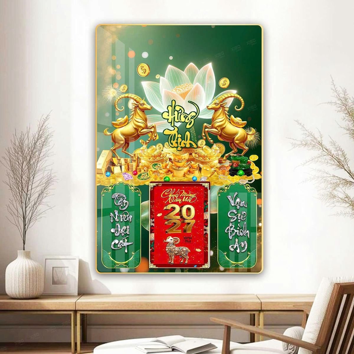 Lịch Gỗ Lamina Cao Cấp 40x60cm 2027 LM406_072 - Tổng Kho Quà Tặng 999