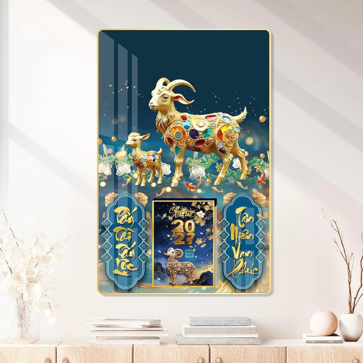 Lịch Gỗ Lamina Cao Cấp 40x60cm 2027 LM406_084 - Tổng Kho Quà Tặng 999
